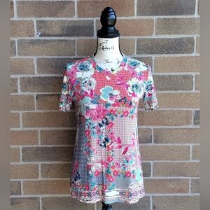 Johnny Was Floral Swing Shirt Top